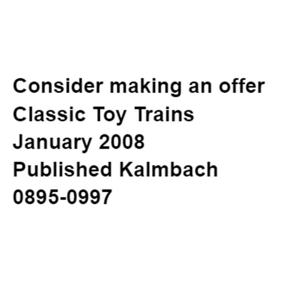 Classic Toy Trains January 2008 Lionels Best Great Waterfronts Made Easy - Picture 2 of 4